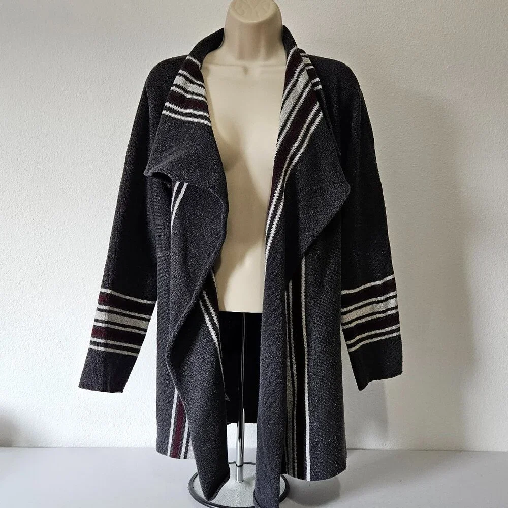 Eddie Bauer Long Sleeve Open Front Draped Cardigan - Picture 4 of 10